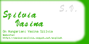 szilvia vasina business card